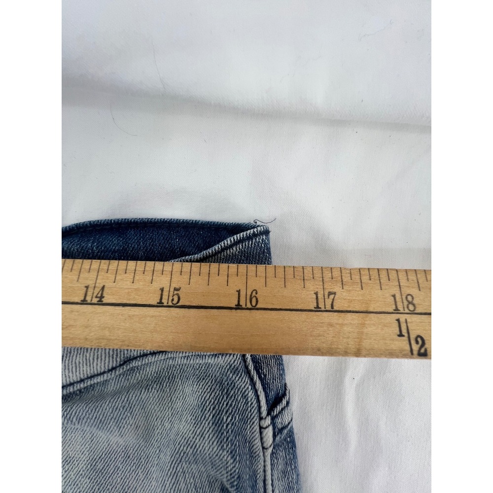 NOVAMEN Mens Designer Jeans Cargo Pockets Embellished Zip Ankle Blue Size 32 - Picture 9 of 13